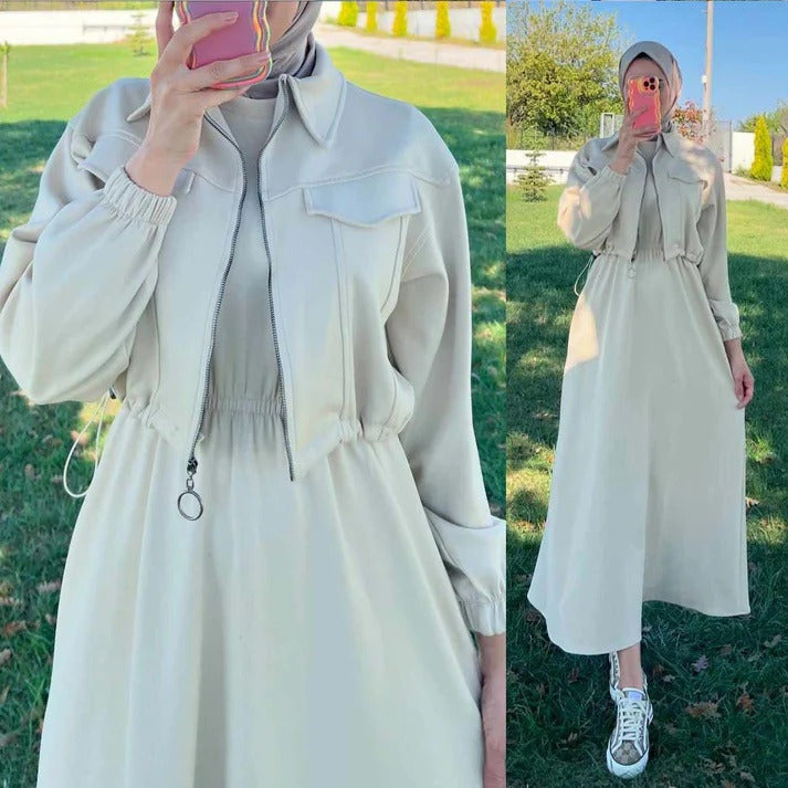 Front Pocket Straight Zipper Jacket