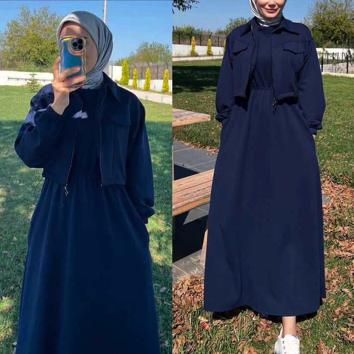 Front Pocket Straight Zipper Jacket